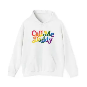 Call Me Daddy hoodie | Rainbow typography sweatshirt