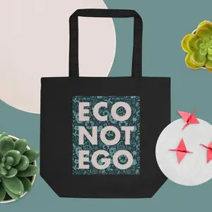 ‘Eco not Eggo’ - solarpunk blue - Eco Tote Bag #letthemeatcereal