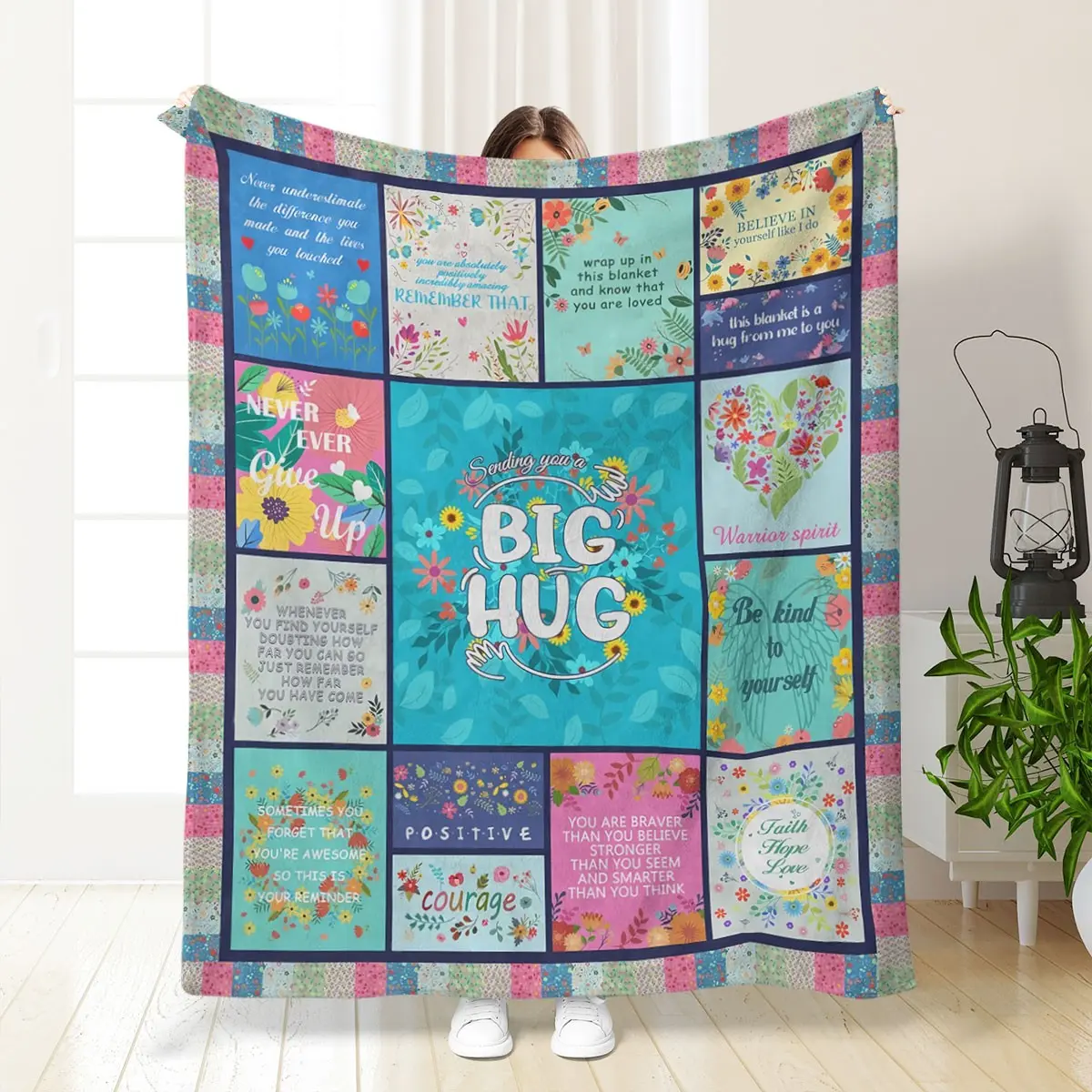 Female Recovery Gift, Inspirational Healing Blanket, Gift for Feeling Better After Surgery, Soft and Warm Hug Blanket, Cozy Warm Blanket