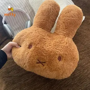 Kawaii Miffy Plush Doll Creative Cartoon Comfortable Cushion Dopamine Fluffy Stuffed Toy Cuddly Home Anime Accessories Girl Gift