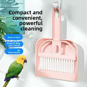 2-piece parrot cage cleaning set: broom and dustpan, cage cleaning brush, dust removal broom, special cleaning supplies for small pets shedding