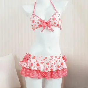 2026 Swimwear Beach Style Bikinis Beachwear Bathing Suit Sexy Lace-up Splicing Vintage Y2k Bikini Sets Holidays Swimsuit Women
