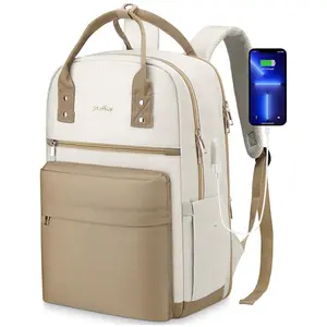 YAMTION TSA Friendly Travel Laptop Backpack, 15.6 Inch Work Backpack with USB Charging Port, Water Resistant Business Backpack
