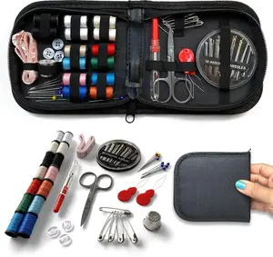 Sewing Kit Beginners Kit with 14 Thread Spools 30 Needles 3 Buttons 2 Threaders 10 Pins 1 Seam Ripper 1 Thimble 1 Tape 68 Pieces Portable Travel Friendly Case