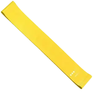 French Fitness Mini Resistance Bands Exercise Loop 600mm x 50mm - Yellow (15-20 lbs) (New)