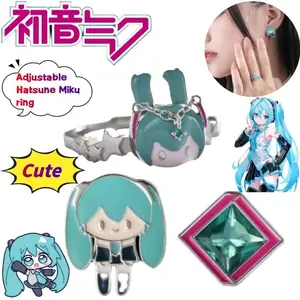 Hatsune Miku Earrings Creative High-value Cartoon Two-dimensional Peripheral Cartoon Doll Style Girl Fresh Sweet Cute Jewelry