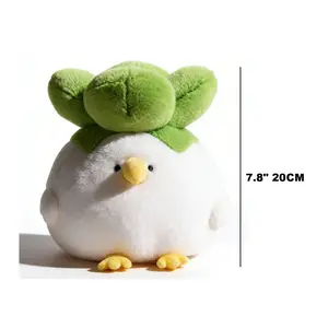 7.8" Chicken Stuffed Plush Funny Animal Toy Cute Christmas Decor Soft Huggable Gift for All Ages Holiday Ornament