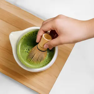 100 Prong Bamboo Matcha Whisk, Pack of 2, Traditional Chasen for Smooth and Frothy Matcha Tea