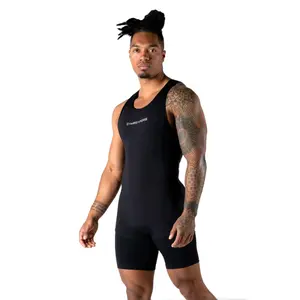 Apex Weightlifting Singlet - Black (IPF Approved)