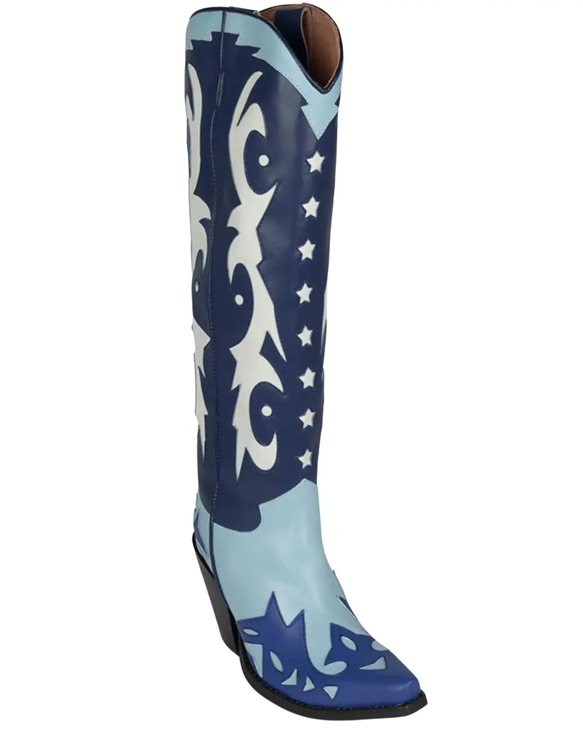 Jeffrey Campbell Women's Cambell Starwood Tall Western Boot Snip Toe - Starwood-2-Bl