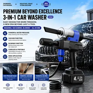 21st Generation Multi-Function Wireless Car Washer, High-Pressure Water Gun, Powerful Vacuum Cleaner, Hair Dryer, All-In-One Cleaning Tool