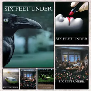 Cool S-six Feet Under Poster Gift with prints Home bedroom living room decoration promotion and display Modern Home Decor suitable for bedroom bar parlor home decor gift fade-Resistant, Non-sticky, vibrant Wall print poster