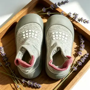 Baby Sock Shoes Toddler Walking Shoes Infant Non-Slip Slippers Soft Rubber Sole Sneakers for Baby Boys Girls