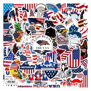 50 Independent Day Stickers, Vintage Stickers, Beautiful Stickers for Roller Skating and Cycling, Notebook, Water Bottle, Laptop, Skateboard, Dashboard, Diary, Refrigerator, Luggage