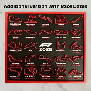 2026 Formula 1 Calendar Desk Ornament, Creative Desktop Decoration, F1 Racing Schedule Display, Perfect Gift for Car Enthusiasts