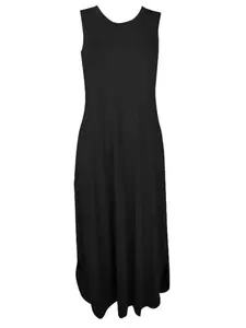 Women's Casual Chic Minimalist Solid Sleeveless Maxi Dress, Fitted Design for Comfortable Wear, Perfect for Everyday