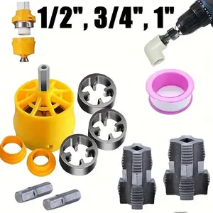 4 Points 6 Points PPR Water Pipe Threading Tool, PVC Plastic Pipe Threading Tool, Manual Threading Tool, Multifunctional Hand Tool for Home Use