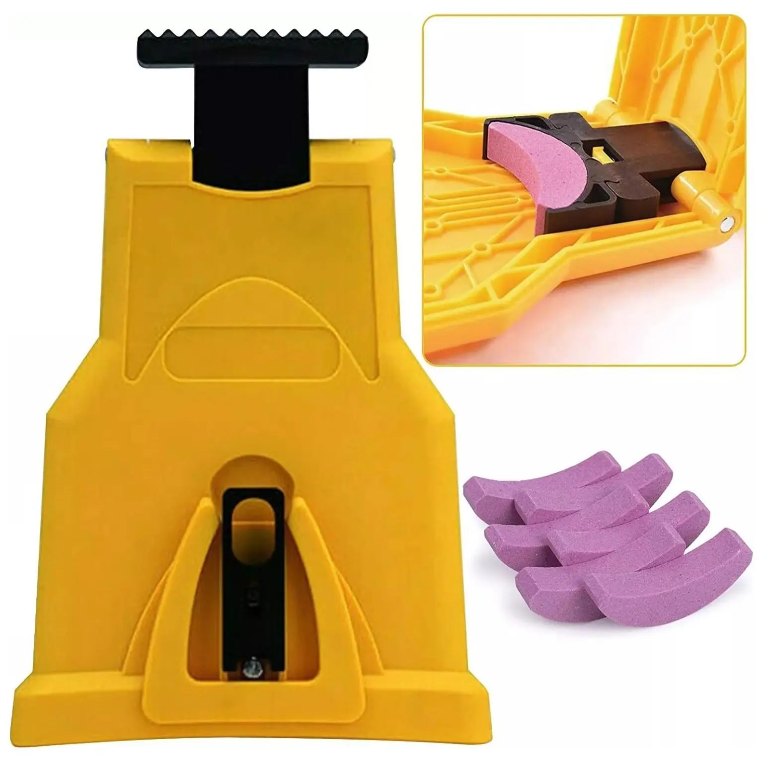 Chainsaw Teeth Sharpener 14-20IN Chain Saw Blade Fast Sharpening with 5 Stone US