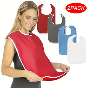 [2pcs Stain Resistant Adult Bibs] 2pcs Adult Bibs, Apron Bib For Men And Women, Suitable For Seniors, Stain Resistant Diet Cloth