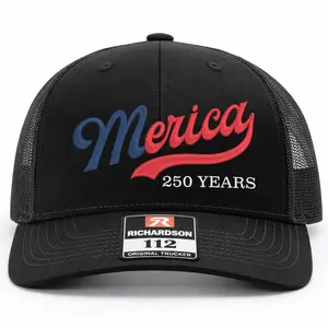 Merica 250 Years Embroidered Richardson 112 Trucker Hat