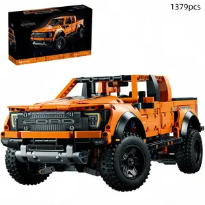 1379 Pieces American Wide Body Off-Road Pickup Kit, Creative DIY Assembly Building Blocks, Educational Model Gift for Kids and Adults
