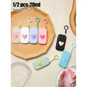 20ml Portable Card-Type Spray Bottle Accessorize With Cute Kawaii Heart Accessories 0.68 Oz Card-Type Perfume Sprayer, Perfume Is Bottled Separately, Water Essence Is Bottled Separately, And Bottled Separately With Nozzles, With A Lanyard, for Travel