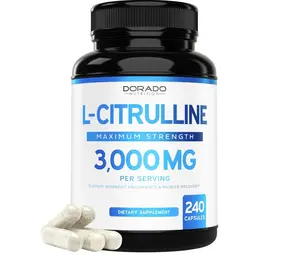 L Citrulline 3000mg Supplement (240 Capsules) Support L Arginine & Nitric Oxide Pills - L-Citrulline For Men & Women - Muscle Recovery & Pump Supplement - 3rd Party Tested, Vegan, Non-GMO - USA Made