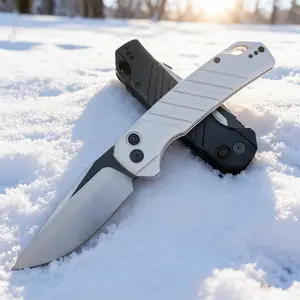 New High-Quality KS 7305 Multi-Function Folding Pocket Knife, D2 Steel Blade, Aluminum Handle, Outdoor Camping and Fishing Knife
