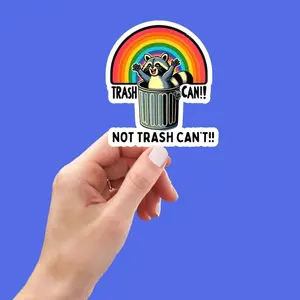 trash can raccoon, Funny Stickers, Sarcasm Stickers, Sarcastic Stickers, Funny Laptop Sticker, water bottle Stickers, Funny Quotes