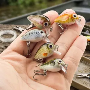 Ultra Light 1.5g 2.7cm micro swimbait hard lure kit, realistic minnow with Secure Hook for Bass Trout Panfish, Saltwater Freshwater Multi-Species Fishing jig, all water search bait.