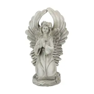 Northlight 15.25" Angel Kneeling in Prayer Garden Statue
