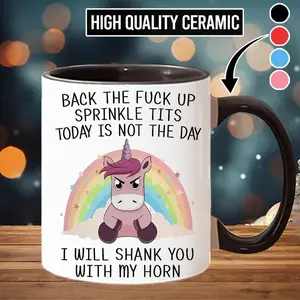 Funny Unicorn Mug I May Sparkle, But Don't Underestimate My Rage - Funny Gift Mug For Best Friend Cup Ceramic Drinkware