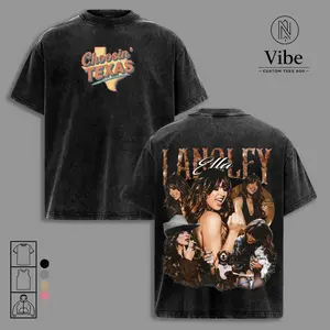 Choosin’ Texas Ella Langley Shirt – Country Music Vintage Washed Oversized Graphic T Shirt, Southern Cowgirl Aesthetic, Western Rodeo Style, Soft Cotton Heavyweight Unisex Top, Casual Streetwear Men Women Wear, Gift for Country Music Fans