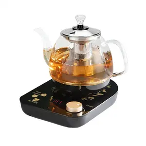 Professional multi-functional glass teapot | 800ml fast heating, cooking and brewing integrated electric kettle with stainless steel filter Rapid Boiling