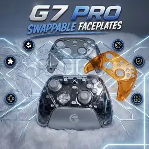 Magnetic Clear Faceplates for GameSir G7 Pro Controller, Swappable Transparent Shell Cover with D-pad & Joysticks Rings Accessories