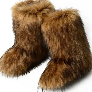 Faux fur boots
