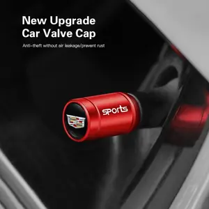 4pcs Zinc Alloy Car Wheel Tire Valve Caps Tyre Rim Stem Covers For Cadillac Escalade CTS ATS XTS CT4 CT5 XT5 XT4 XT6 CT6 Lyriq SRX ELR Celestiq EXT XLR