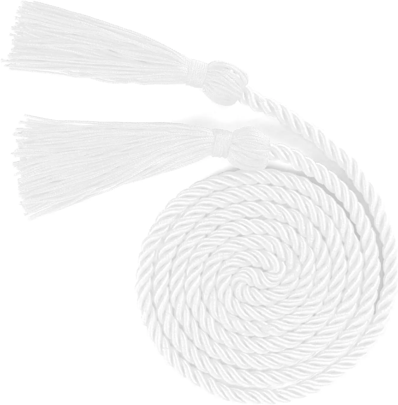 Graduation Cords, Cords for Graduation 2026, White Graduation Tassel Honor Cord 68 Inch Rayon Braided Cord, Honor Ropes with Tassels for 2026 Graduation Decorations for Students Master Doctoral