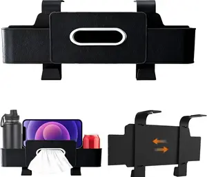 3-in-1 Car Backseat Organizer, Car Back Seat Organizer with Cup Holder, 2025 New Multifunctional Car Seat Back Storage Box, Multifunctional Car Back Seat Storage Organizer-Carstorage Bag with 2 Cup Holders, Tissue Box, Hooks