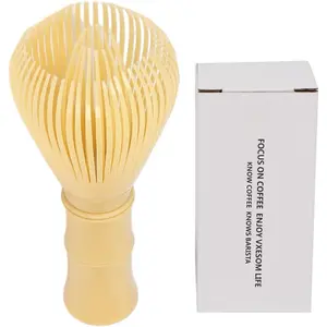 Traditional Matcha Whisk Reusable PP Resin Matcha Whisk Chasen Dishwasher Safe Matcha Stirrer Matcha Green Tea Powder Preparation Prepare Japanese Matcha Tea (Yellow)