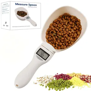 High Precision Digital Measuring Spoon, 800g/0.1g Electronic Food Scoop Scale with LCD Screen & Unit Conversion for Kitchen, Baking & Pet Feeding