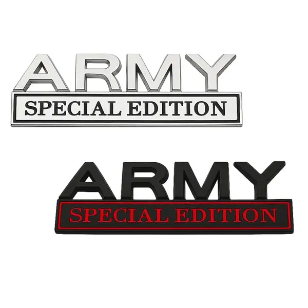 Army Special Edition Emblem for 250th Anniversary, 3D Letters Metal Strong Adhesive Car Badge Style Decal,Universal Automotive Accessories,Car Medal Gift for Veterans and Military Supporters