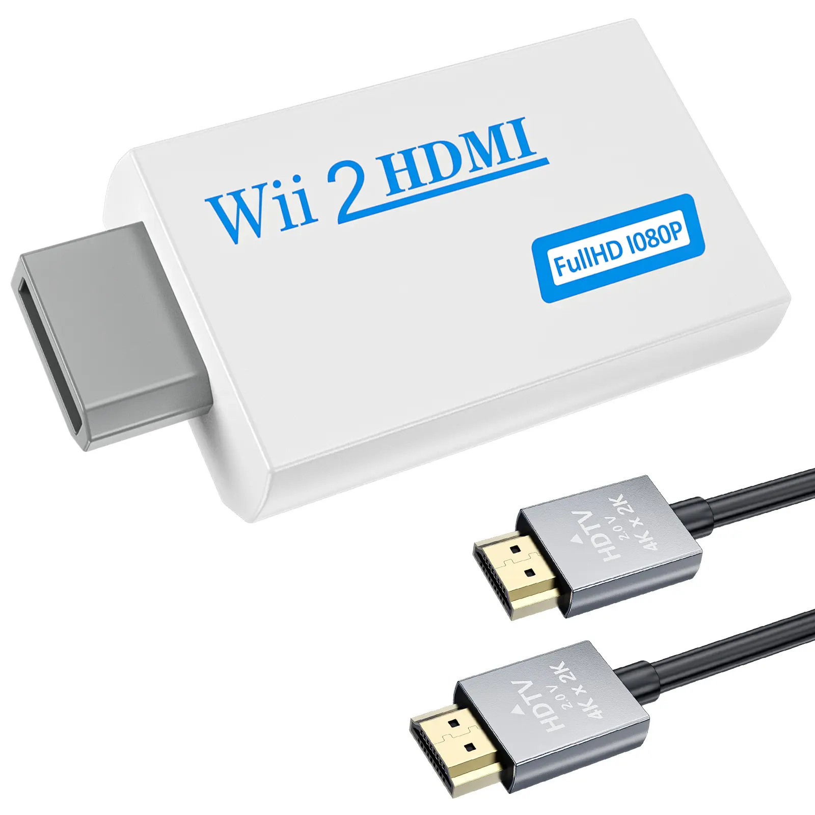 Wii to HDMI Converter 1080P for Full HD Device, Wii HDMI Adapter with 3,5mm Audio Jack&HDMI Output Compatible with Wii, Wii U, HDTV, Monitor-Supports All Wii Display Modes 720P, NTS Game Cable Hdmi Usb C Hdmi,tv console