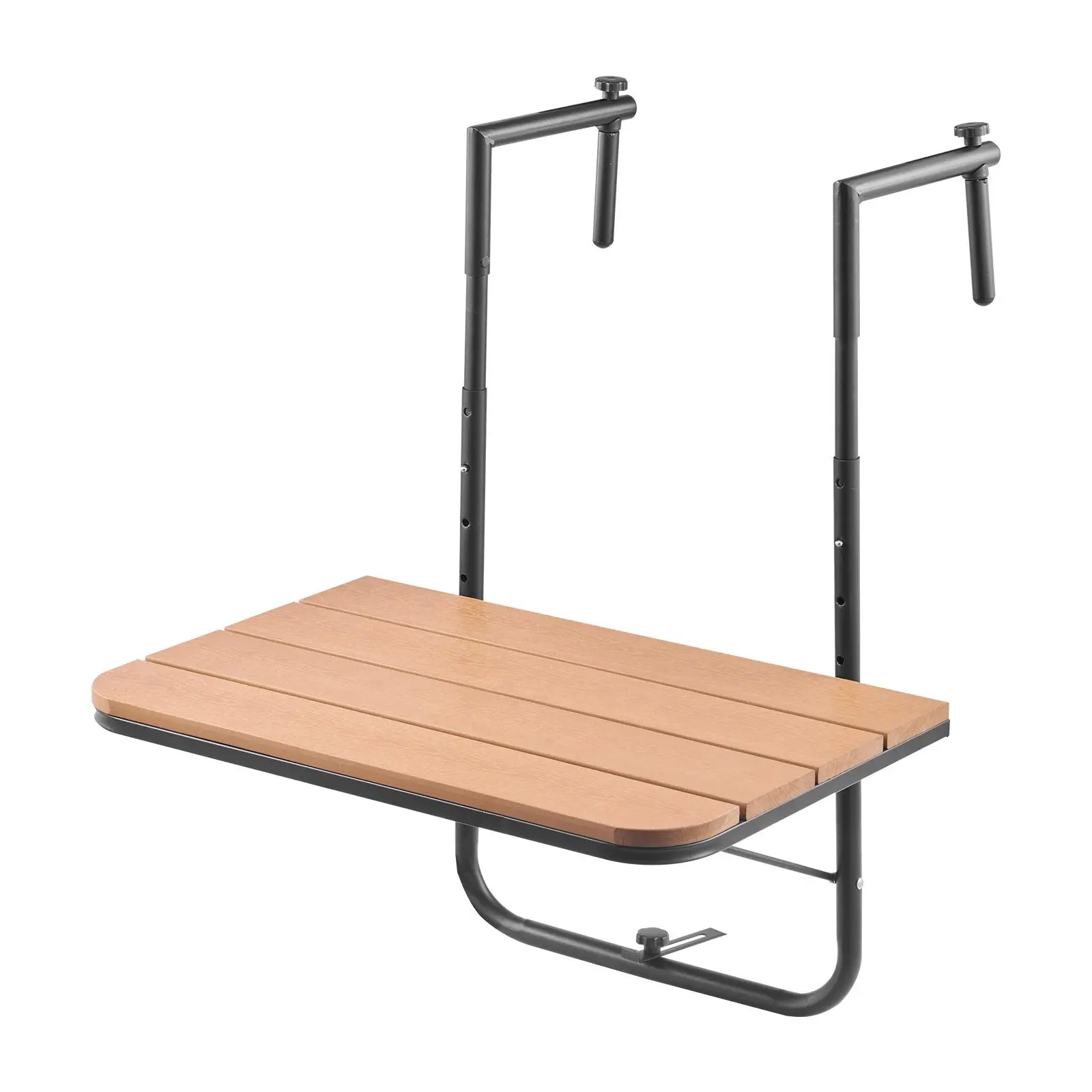 VEVOR Balcony Hanging Table 25 x 24 in Outdoor Patio Railing Bar Table Adjusable VEVOR Balcony Hanging Table 25 x 24 in Outdoor Patio Railing Bar Table Adjusable