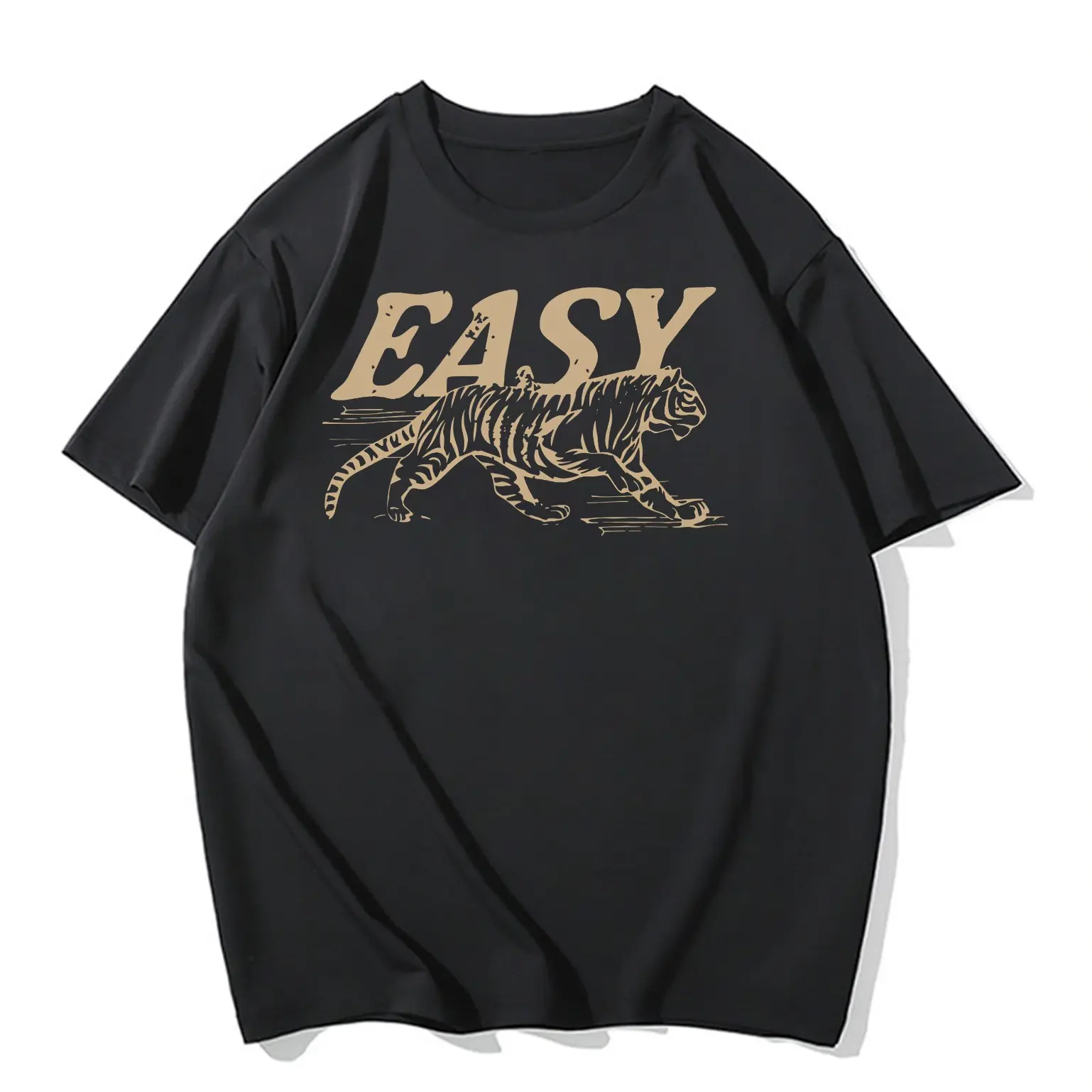 BlushHeart USA Store Vintage Style Loose Tiger Pattern T-shirt Unisex Oversized Bohemian Aesthetic Soft Pullover Top for Mom Dad Valentine's Day Hoodie  Womenswear women's t shirts