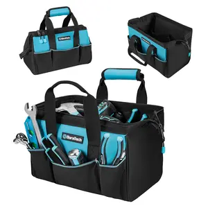 #fathersdaygift DURATECH Small Tool Bag with Pockets, Tool Bags for Men Women, Toolbag with Thickened Fabric, Wide Open Mouth Tool Carrier for Mechanic Electrician Plumber HVAC