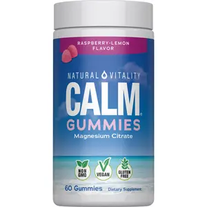 CALM Gummies - 60 Count - With Magnesium - Raspberry-Lemon Flavor - 60 Vegan Gummies