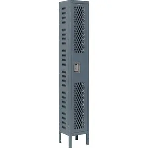 Global Industrial 493742GY Infinity 1-Tier 1 Door Ventilated Locker - 12 x 12 x 78 in. Unassembled