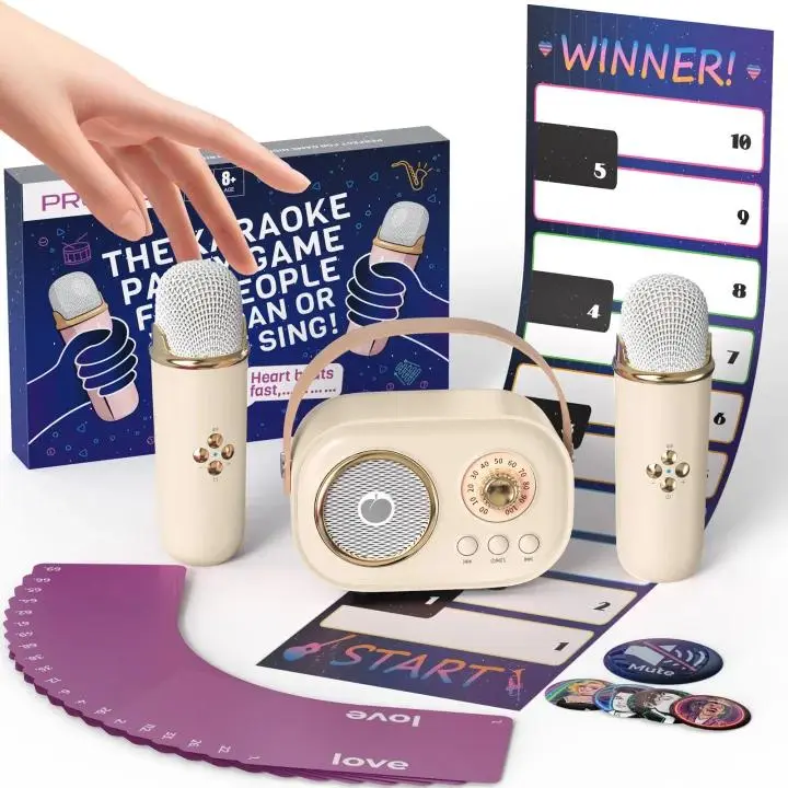 Beige (2 Mics)+Board Game