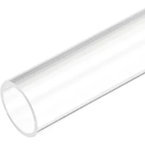Acrylic Pipe Clear Rigid Round Plastic Tube 19mm(3/4 inch) ID 23mm OD 10" for Lamps and Lanterns, Water Cooling System